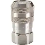 派克FS 系列快換陰接頭 - 使用化學(xué)兼容性強(qiáng)的316不銹鋼材料，無(wú)溢流型，承壓可達(dá)2000 psi