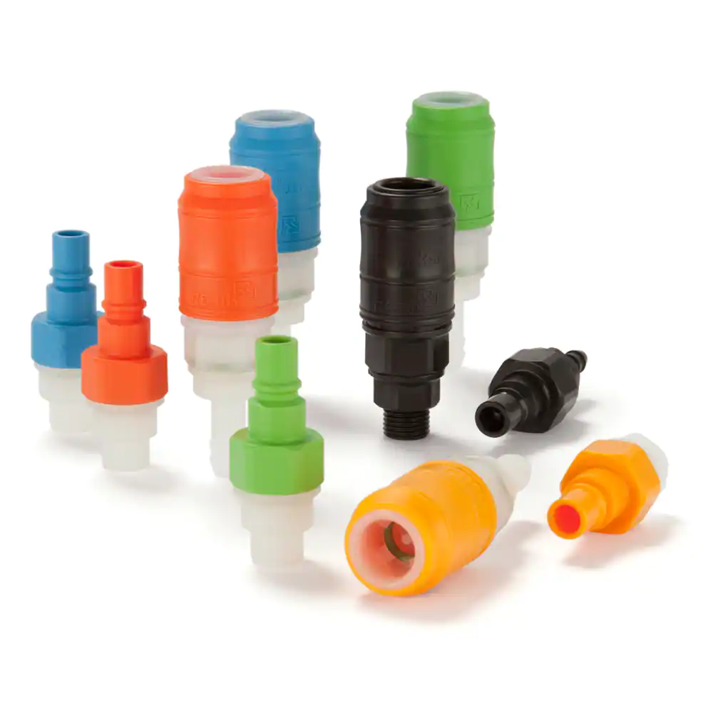 派克48系列快換接頭，使用熱塑材料，符合派克結(jié)構(gòu)設(shè)計(jì)