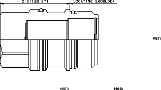口1到口2打開(kāi)，口3堵塞 插孔堵頭（插裝閥堵頭）
